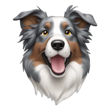 Blue merle Border collie sticker