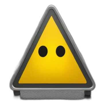 street sign triangle yellow 'person looking to the sky, seeing things falling down at her' sticker