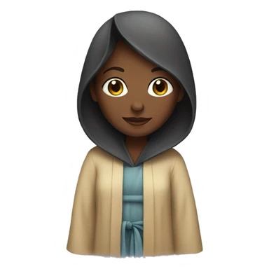 Girl with a robe  sticker