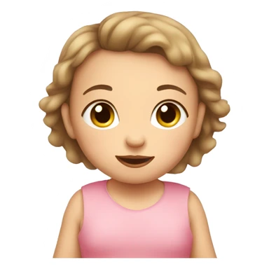 Baby girl with mum sticker