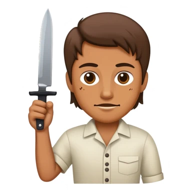 Diavoletto con coltello in mano sticker