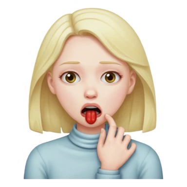 Girl choking herself sticker