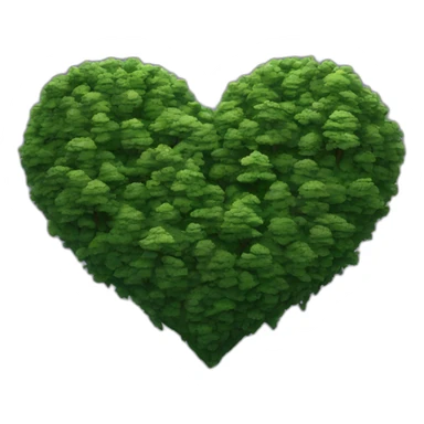 heart forest green color sticker