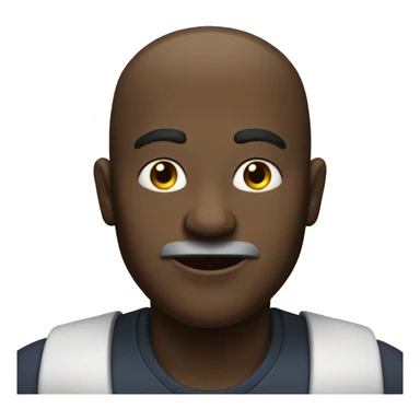 Gros noir sans moustache sticker