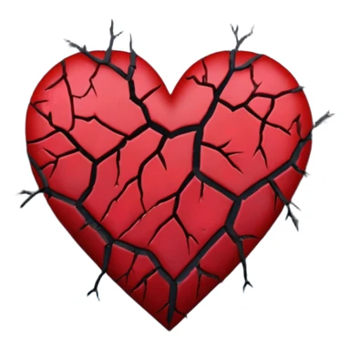 emo heart with night sky and wilted rose sticker