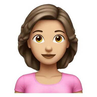 Brunette Pilates girl pink sticker