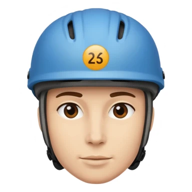 face wearing a bicycle helmet sticker