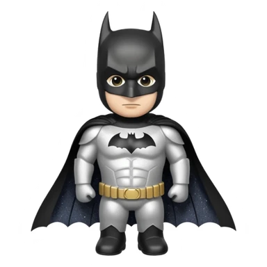 glitter batman white sticker