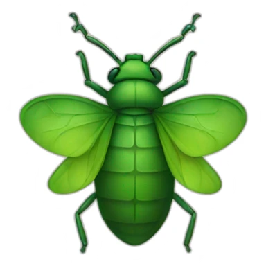bug emoji with a green tick on it sticker