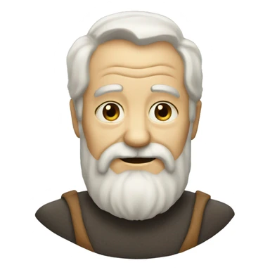 old man with beard smiley sticker