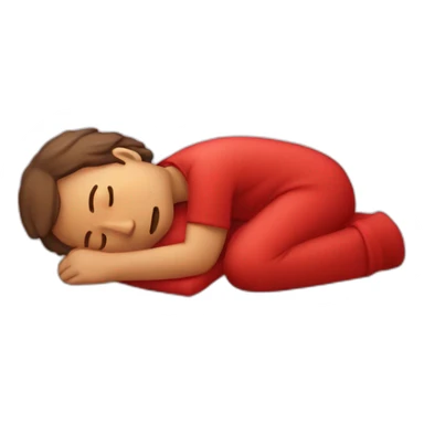 man sleeping red sirop leak sticker