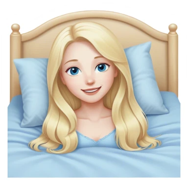 busty pawg long blonde hair pale blue eyes intimate bed pose sfw sticker