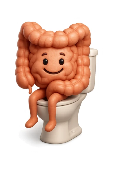 EMOJI STILE IPHONE 3D DI intestino felice seduto sul wc  FALLO MOLTO REALISTICO IN 3D sticker