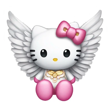 Hello Kitty wearing victoria secret wings  sticker