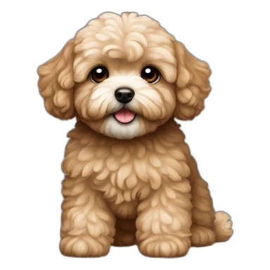 Maltipoo dog Brown colour black  sticker