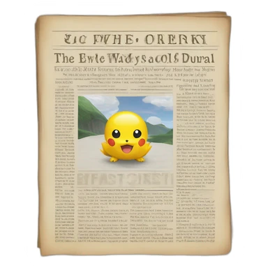 news newspaper document pokemon journal book magic future sticker