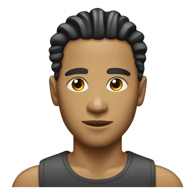 light skin man with short slick back dreads sticker