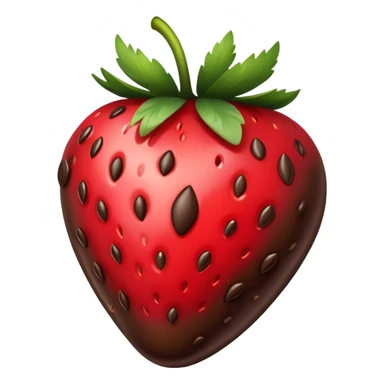 Chocolate dipped strawberry sticker