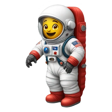 red astronaut sticker