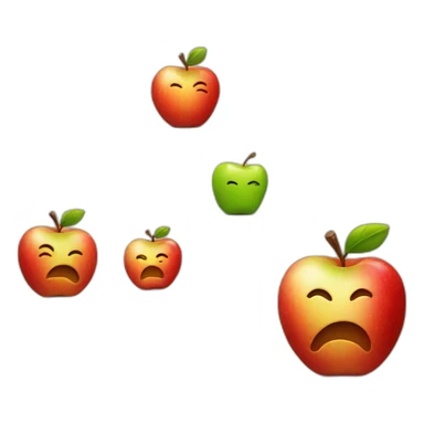 smirking apple sticker