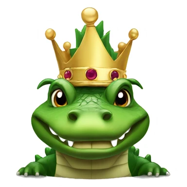 alligator ith a crown sticker