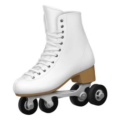 Patin de cuatro ruedas blanco sticker