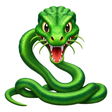 full body of vipers with fangs, front face  sticker