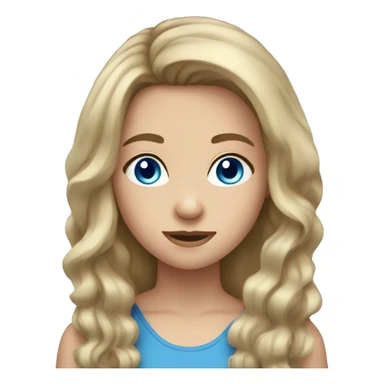 A girl with dark blond hair and blue eyes sticker