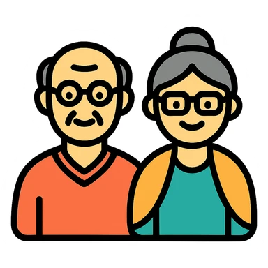 elderly people sticker