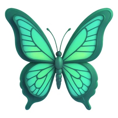 Add a glowing outline around the butterfly's wings, keeping the luminous #c0ff53 green, glowing highlights, magical particles, dreamy aura, fine elegant vein patterns, layered textures, ornamental details, and transparent background in a 3D cartoon, digital fantasy art style. sticker