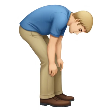 Man bent over sticker