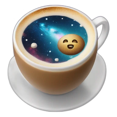 galaxy latte cup sticker