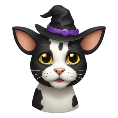 halloween themed cat-cow hybrid sticker