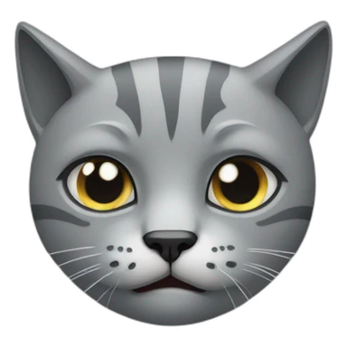 a gray violent cat sticker