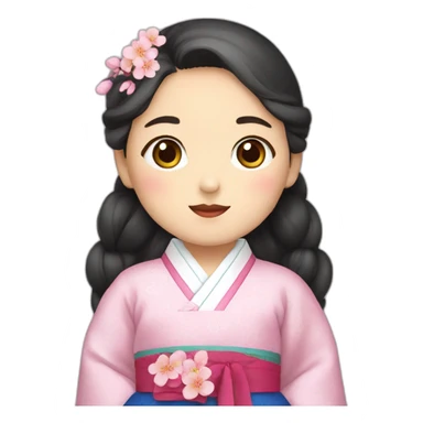 girl korean hanbok sticker