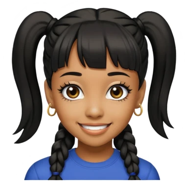 Lisa Left Eye Lopes with black  ponytail hair sticker