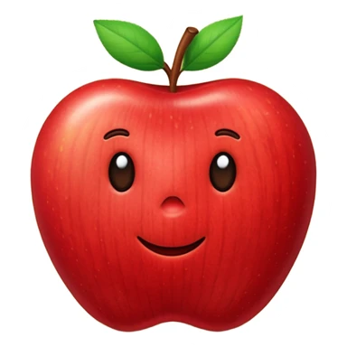 Corduroy plush Apple sticker