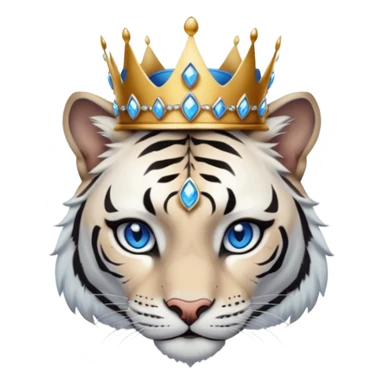 ESO Female white/black tiger khajiit leader of the umbral rose, blue eyes, blue 'third eye' gem, something symbolizing leadership ruling  sticker