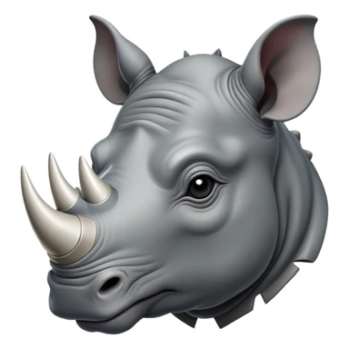 cinematic-noble--rhinoceros-portrait-emoji,slate-grey-hide--poised-and-regal,-with-a-massive,-powerful-build-and-a-thick, -deep-set-soulful-piercing-eyes,-simplified-yet-sharp-and-sophisticated-features,-highly-detailed,-large-black-eyes, zoomed out showing shoulders, large white horn  sticker