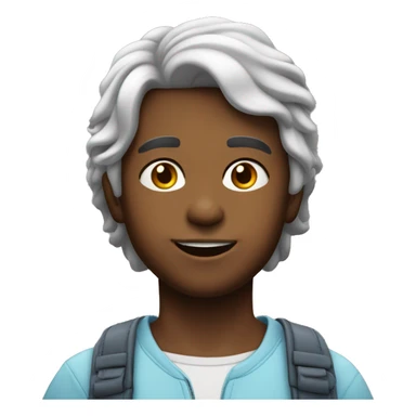 menino pequeno com brinco cabelo platinado sticker