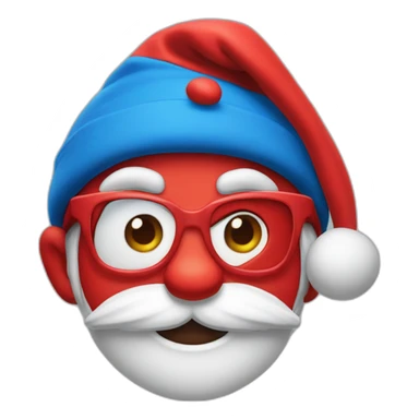papa smurf in red hat sticker