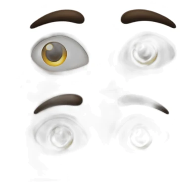 Half Close eye and open eye smile sticker