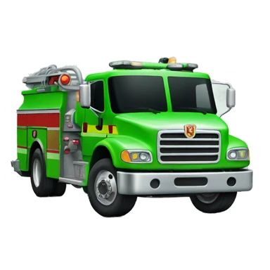 Green firetruck sticker