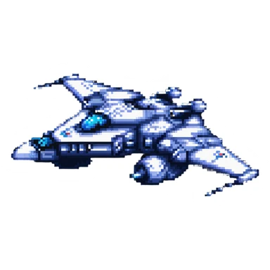 space cruiser with blue engines sticker