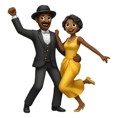 Pareja bailando en la época renacentista  sticker