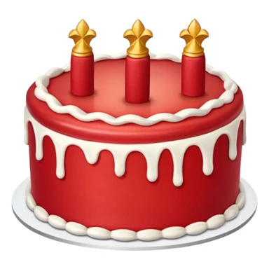 red cake with golden details sticker