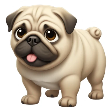 Fat pug sticker