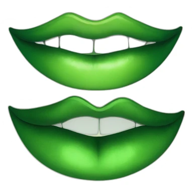 Green lips sticker