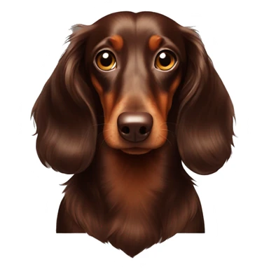 Birthday of the chocolate long-haired dachshund sticker