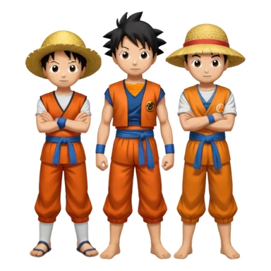 Luffy , goku and Saitama sticker